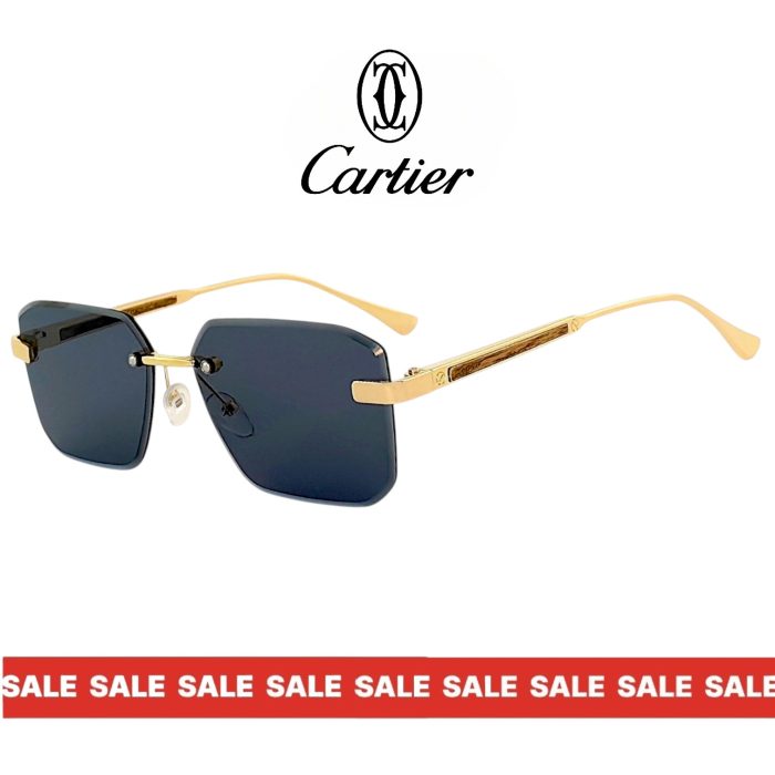 Cartier EBONY слънчеви очила – златна рамка с абаносови елементи и черни лещи UV400