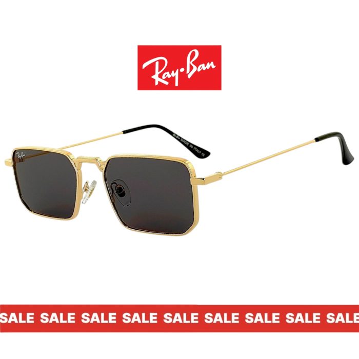 Ray-Ban мъжки слънчеви очила – златна рамка и черни лещи, UV400 защита