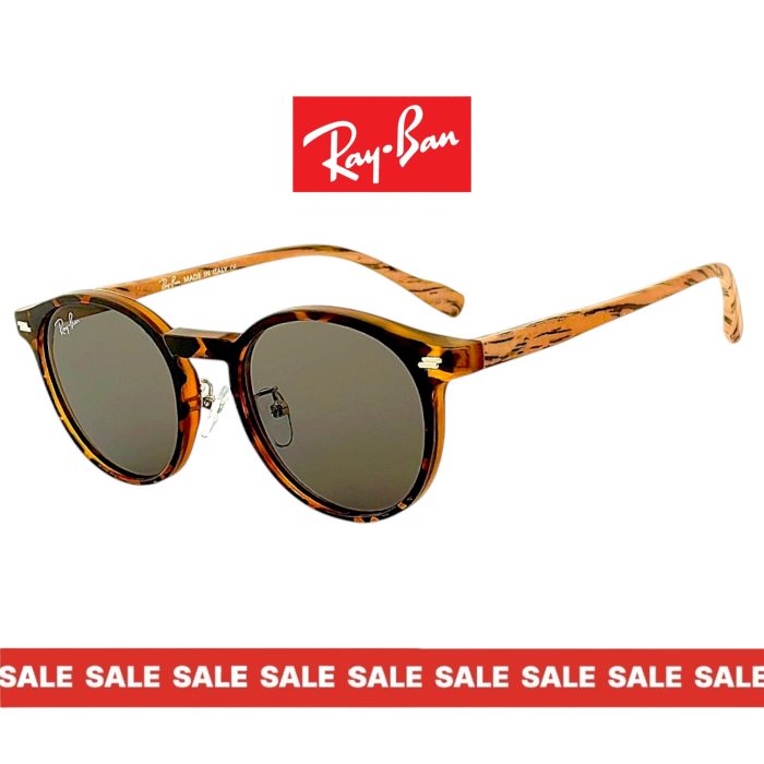 Ray-Ban унисекс слънчеви очила – рамка махагон ефект и черни лещи