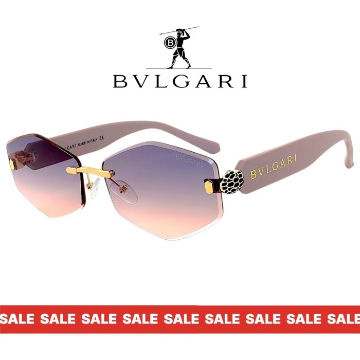 Bvlgari дамски слънчеви очила – пудрено-розова рамка, преливащи лещи и змийска глава, нов модел 2026 UV400