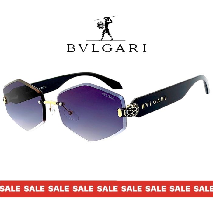 Bvlgari дамски слънчеви очила – черна рамка, сини преливащи лещи и змийска глава, нов модел 2026 UV400