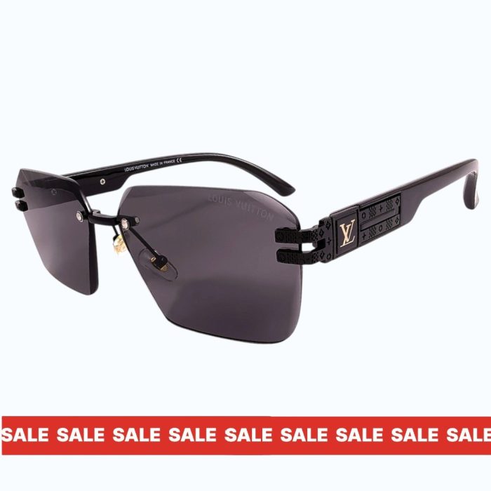 Мъжки слънчеви очила Louis Vuitton 2026 черни модел страничен изглед